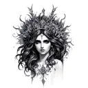 goddess Nemesis tattoo design idea