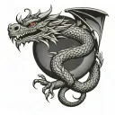 Ouroboros dragon circle with a surprise twist tattoo design idea