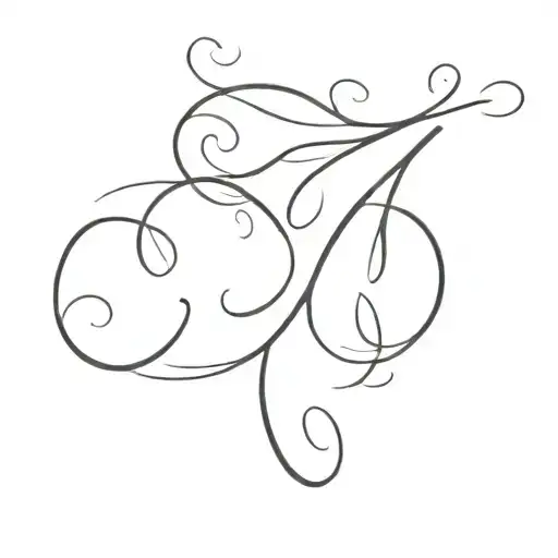 small cursive letter B tattoo design idea