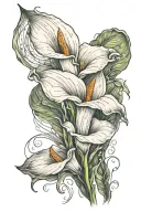calla lily tattoo design idea