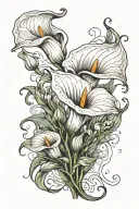 calla lily tattoo design idea