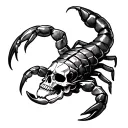 skull and scorpion tattoo design idea