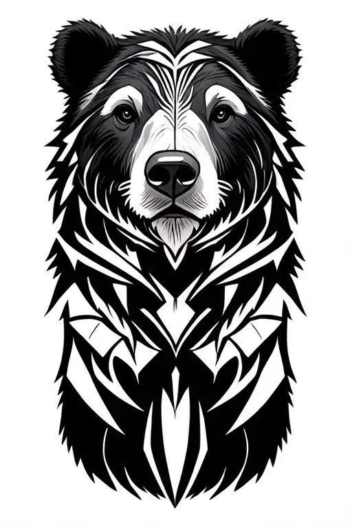 bear tattoo design idea