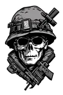 U.S. Army military police and signal corp tattoo design idea