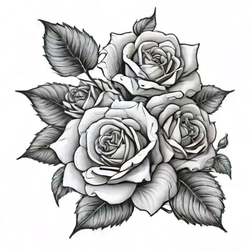 Maleen Kruger as roses tattoo design idea