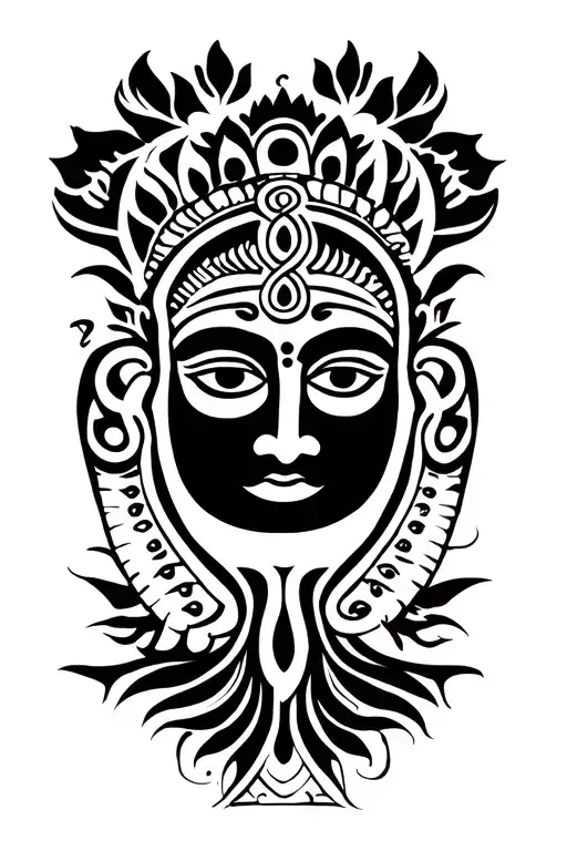 Om Namo Bhagwate Vasudevay Namah & Vishnu Tilak tattoo design idea