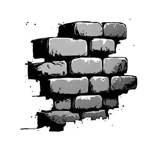 bricks (wall) tattoo design idea