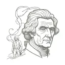 thomas Jefferson with slaves   tattoo design idea