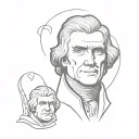 thomas Jefferson with slaves   tattoo design idea