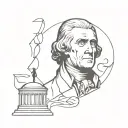 thomas Jefferson with slaves   tattoo design idea