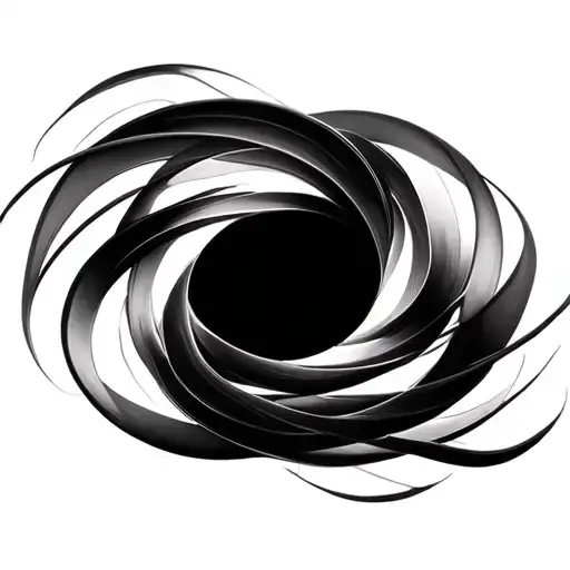 artistic aurora ribbons flowing mixed with music soundwaves shaping to dna , transculent waves vortex, evolving prism tattoo design idea