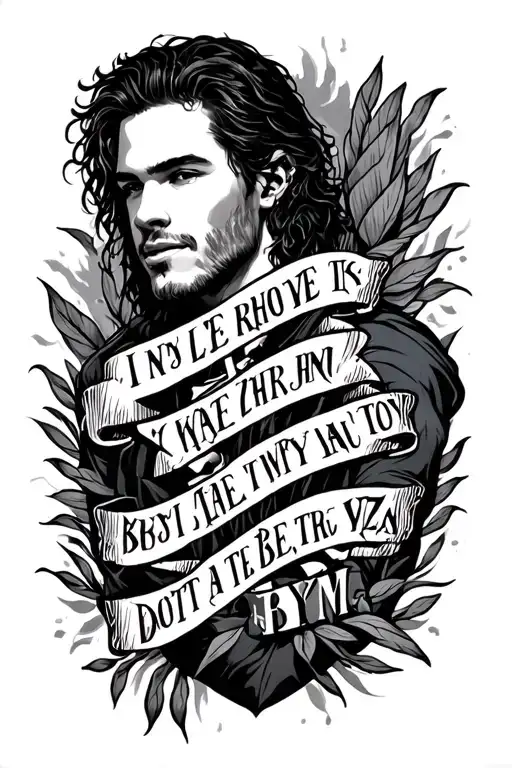 Zach bryan lyrics with illustration tattoo design idea
