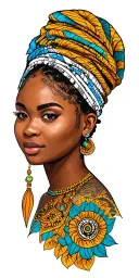Africa women posing tattoo design idea