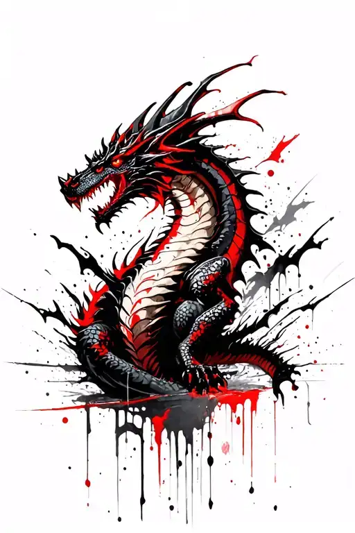 Skyrim dragon tattoo design idea