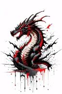 Skyrim dragon tattoo design idea