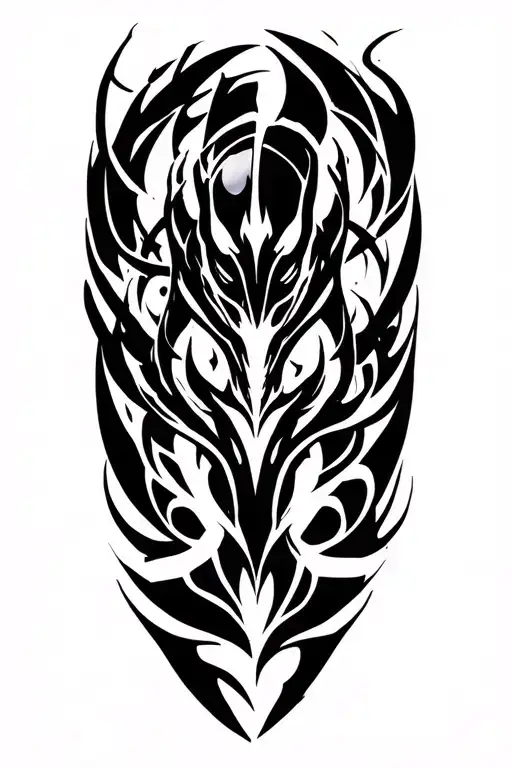 symbiote wrap my arm color tattoo design idea
