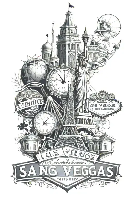 Las Vegas and San Diego tattoo design idea