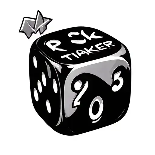 risk taker dice tattoo design idea