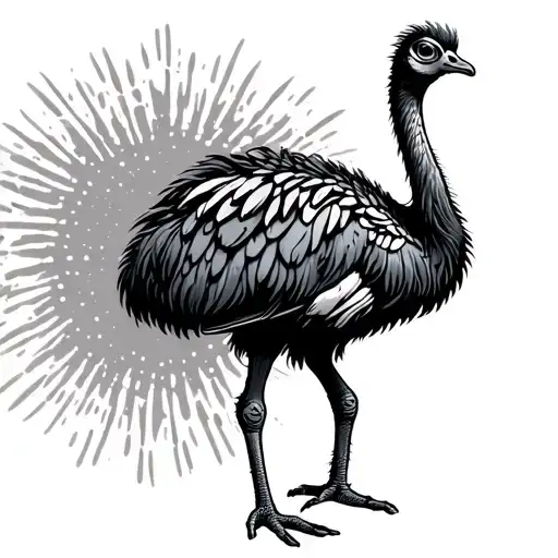 Emu tattoo design idea