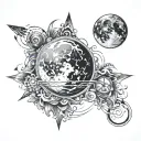 can be a form of geography and moon tattoo design idea