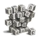 Abc Blocks tattoo design idea