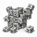 Abc Blocks tattoo design idea