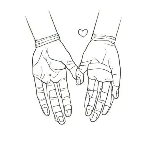 love tatoo for couple holding hands tattoo design idea