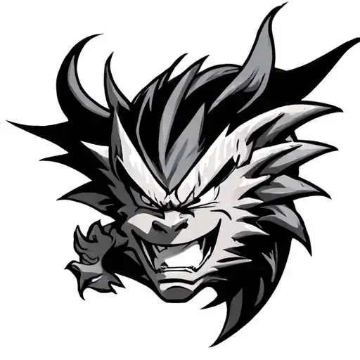 dragón ball broly 1993 written sign tattoo design idea