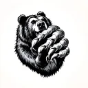 Gay Bear claw his way tattoo design idea