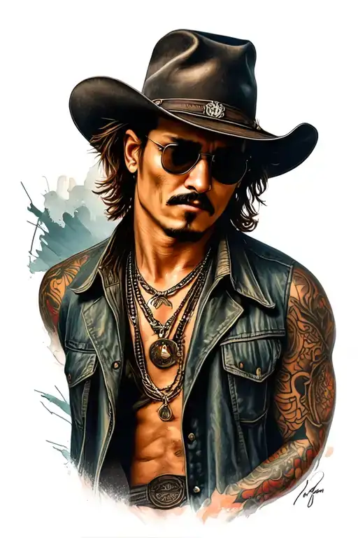 Johnny Depp tattoo design idea