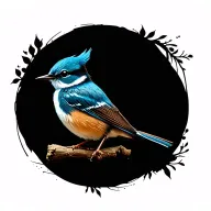 Blue Wren tattoo design idea