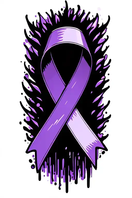 Ribbon for domestic violence survivor tattoo design idea