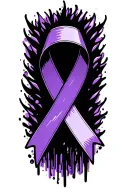 Ribbon for domestic violence survivor tattoo design idea