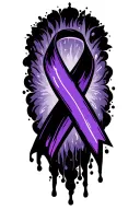 Ribbon for domestic violence survivor tattoo design idea