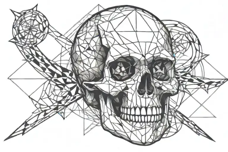 Skull tattoo design idea