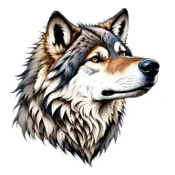 Wolf head tattoo design idea