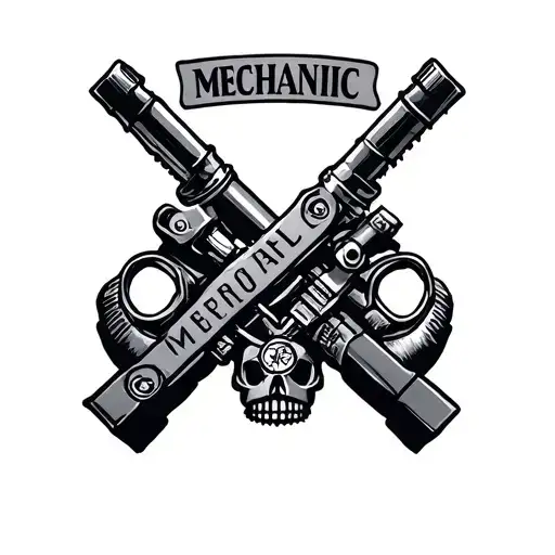 Mechanic Memorial tattoo design idea