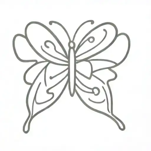 butterfly as a symbol of coming out keith haring type tattoo design idea
