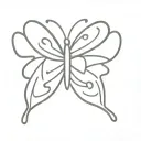 butterfly as a symbol of coming out keith haring type tattoo design idea