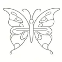 butterfly as a symbol of coming out keith haring type tattoo design idea