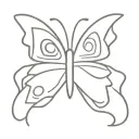 butterfly as a symbol of coming out keith haring type tattoo design idea