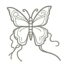butterfly as a symbol of coming out keith haring type tattoo design idea