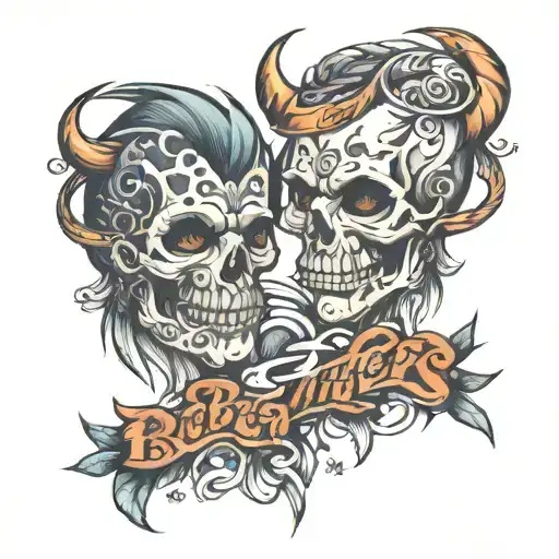 Brothers Stick Together  tattoo design idea