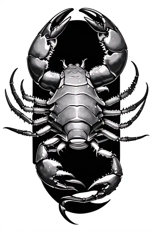 crab and scorpion intertwined tattoo design idea