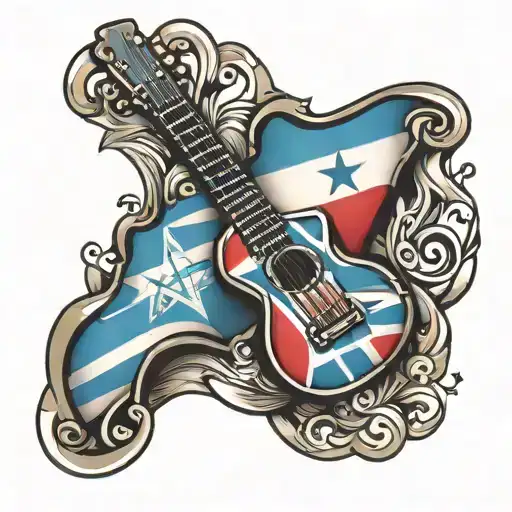 Cuban music instruments Cuban flag Argentina tattoo design idea