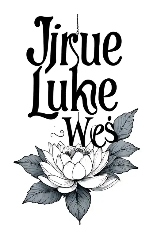 "Jrue Luke Wes" "Jrue Luke Wes" lotus flowers Mandela style line work light dainty dangling jewelry linework tattoo design idea