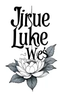 "Jrue Luke Wes" "Jrue Luke Wes" lotus flowers Mandela style line work light dainty dangling jewelry linework tattoo design idea