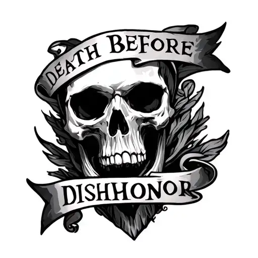 Death Before Dishonor tattoo design idea
