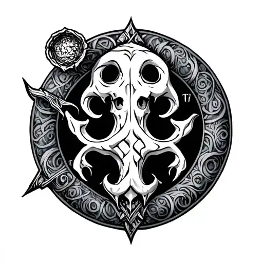 dark Mark Harry Potter tattoo design idea