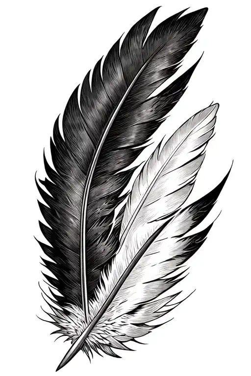 Eagle Feather tattoo design idea